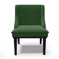 Kit 04 Cadeiras De Jantar Suede Verde Base Fixa Madeira - 7