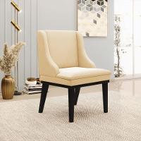 Kit 02 Cadeiras De Jantar Suede Bege Base Fixa Madeira - 8