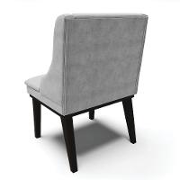 Kit 04 Cadeiras De Jantar Suede Cinza Base Fixa Madeira - 5