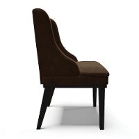 Kit 02 Cadeiras De Jantar Suede Marrom Base Madeira - 6