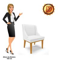 Kit 10 Cadeiras De Jantar Branco Base Madeira Castanho - 3