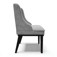 Kit 02 Cadeiras De Jantar Suede Cinza Base Fixa Madeira - 6