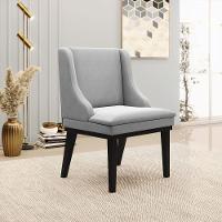 Kit 02 Cadeiras De Jantar Suede Cinza Base Fixa Madeira - 8