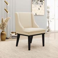 Cadeira De Jantar Liz Corino Base Fixa Madeira Preto Bege - 8