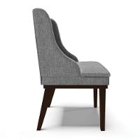 Kit 06 Cadeiras De Jantar Linho Base Madeira Cor Grafite - 6