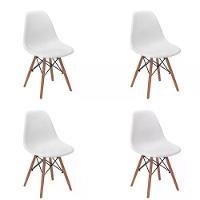 Kit 04 Cadeira Charles Eames Eiffel - Branco Branco - 1