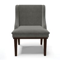 Kit 08 Cadeiras De Jantar Suede Grafite Base Fixa Madeira - 7