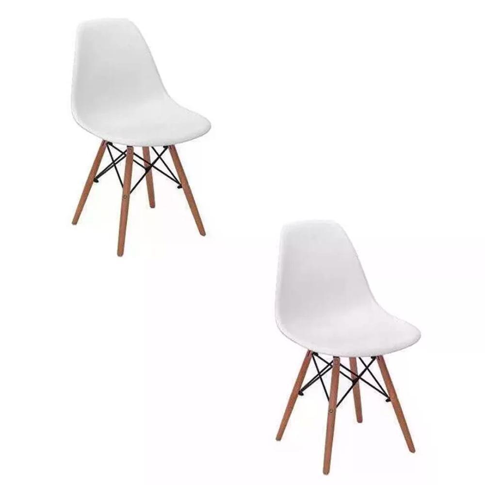Kit 02 Cadeira Charles Eames Eiffel - Branco Branco - 1
