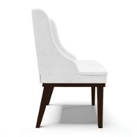 Kit 06 Cadeiras De Jantar Corano Branco Base Madeira - 6