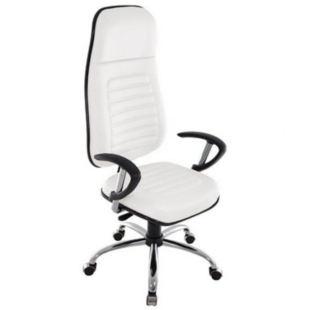 Cadeira Presidente Com Espaldar Alto Linha Blenda Branco - 1