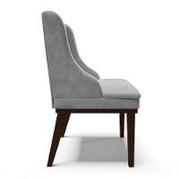 Kit 06 Cadeiras De Jantar Base Madeira Tabaco Cinza - 6