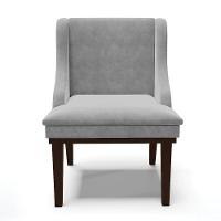 Kit 06 Cadeiras De Jantar Base Madeira Tabaco Cinza - 7