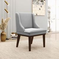 Kit 06 Cadeiras De Jantar Base Madeira Tabaco Cinza - 8