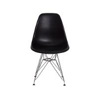 Kit 2 Cadeiras Eiffel Eames Preta Base Cromada - 5