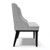 Kit 02 Cadeiras De Jantar Liz Base Madeira Preto A05 Cinza - 6