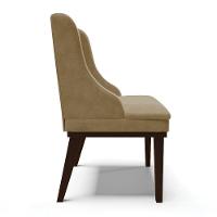 Kit 06 Cadeiras De Jantar Suede Marrom Rato Base Madeira - 6