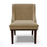 Kit 06 Cadeiras De Jantar Suede Marrom Rato Base Madeira - 7