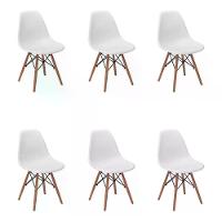 Kit 06 Cadeira Charles Eames Eiffel - Branco Branco - 1