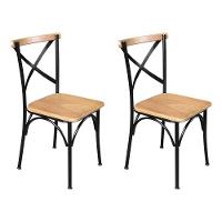 Kit 2 Cadeiras De Jantar Industrial Paris Base Alumínio - Natural - Bege - 1