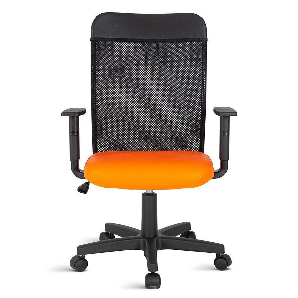 Cadeira Diretor Com Tela No Encosto Linha Turim Laranja - 3