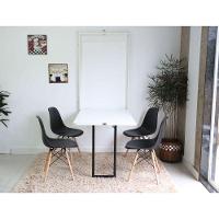 Kit Mesa Retrátil 120x75 Branca 4 Cadeiras Charles Eames - 2