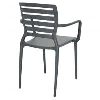 Cadeira Sofia Encosto Vazado com Braço Grafite Tramontina - 10