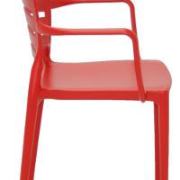 Cadeira Sofia Encosto Vazado com Braço Vermelha Tramontina - 9