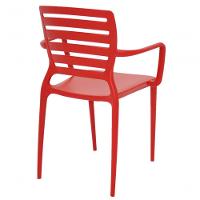 Cadeira Sofia Encosto Vazado com Braço Vermelha Tramontina - 8