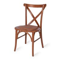 Cadeira de Madeira Espanha Assento em Rattan Empilhável - 1