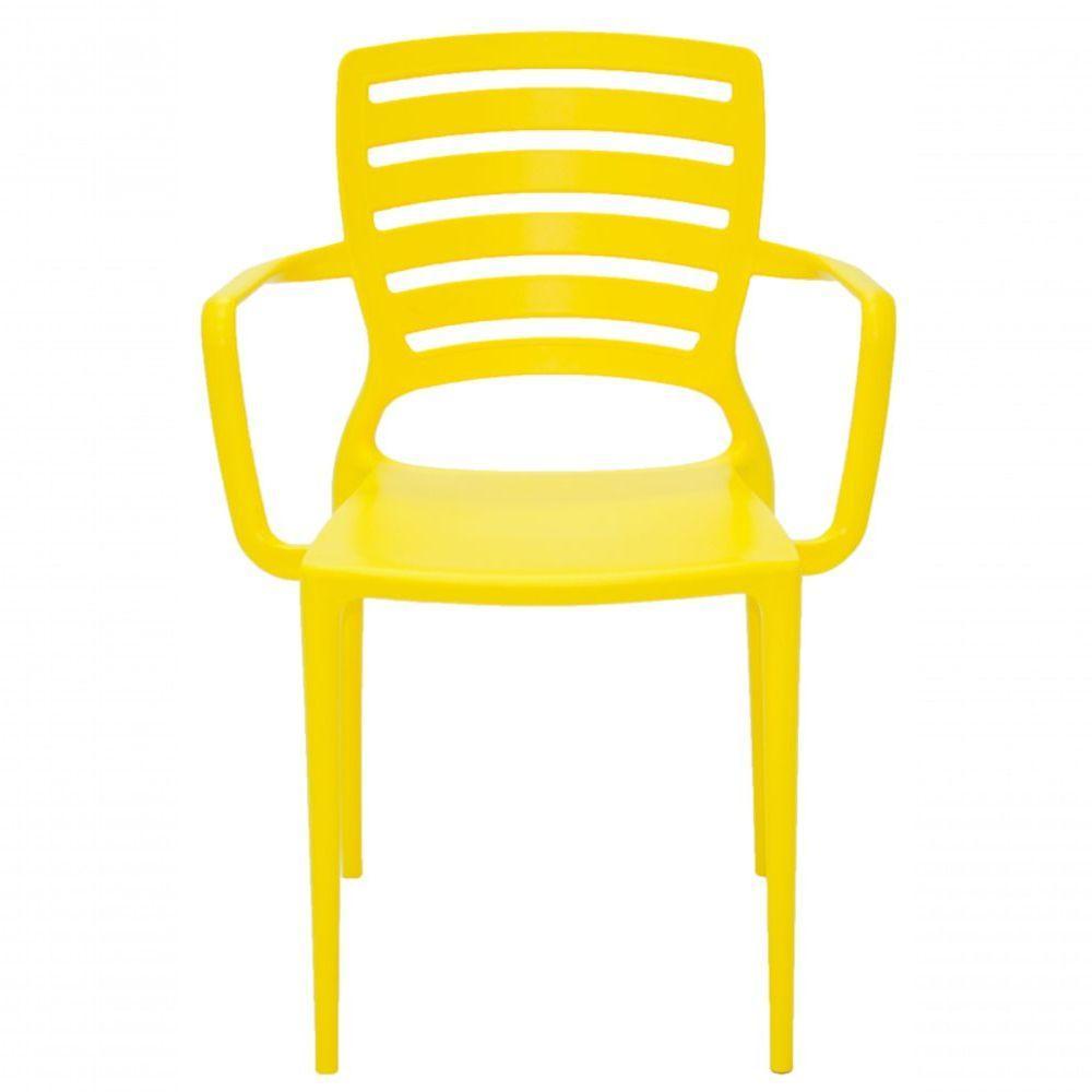 Cadeira Sofia com Braço Amarela Tramontina - 10