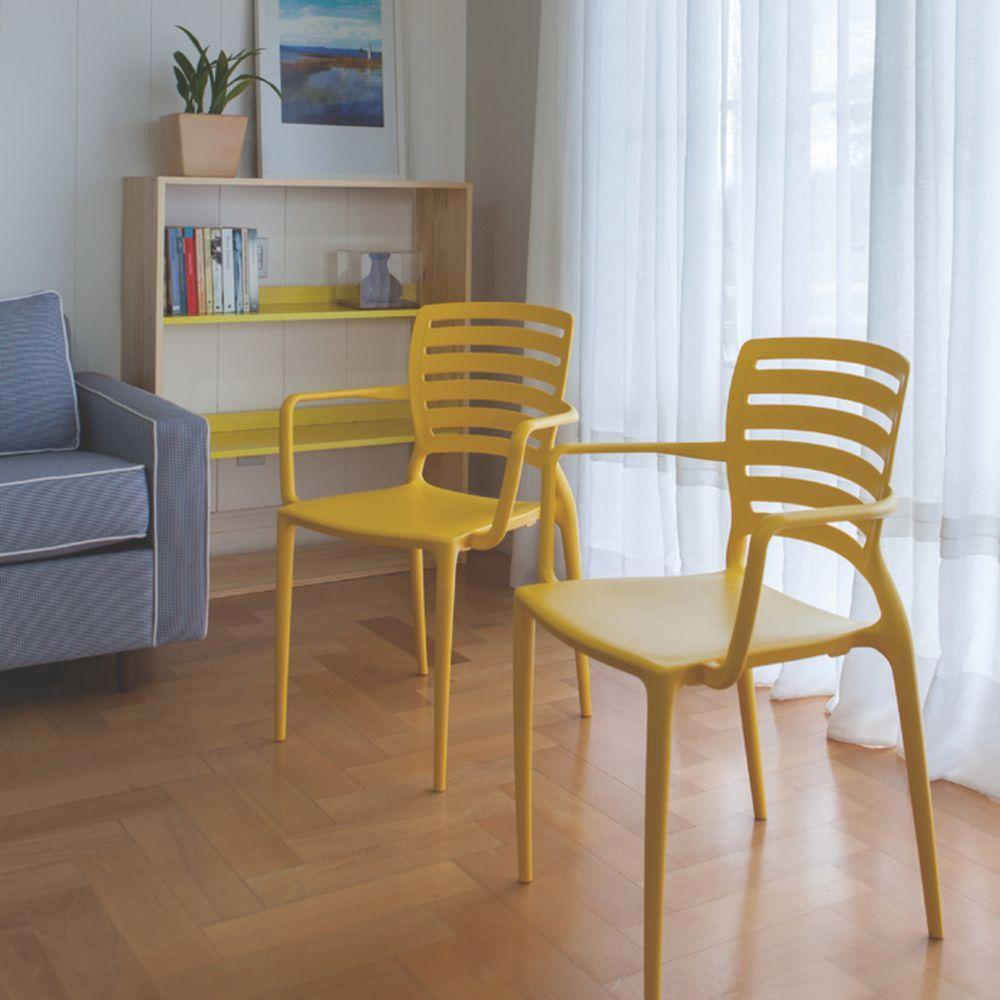 Cadeira Sofia com Braço Amarela Tramontina - 2