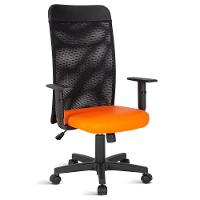 Cadeira Presidente Com Tela No Encosto Linha Turim Laranja - 2