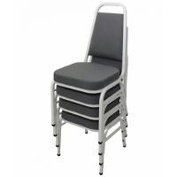 Kit Com 4 Cadeiras Empilháveis Hotel Plus Cinza - 2