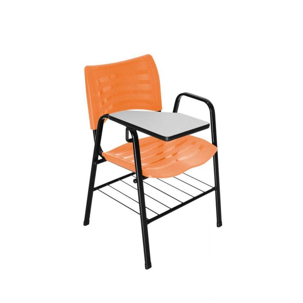 Cadeira Iso Braço Polipropileno Iso Universitária Laranja - 2