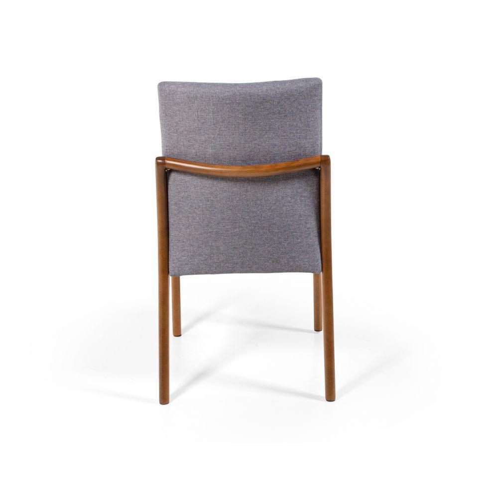 Conjunto 4 Cadeiras De Jantar Estofada Garbo Cinza Escuro - 4