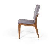 Conjunto 4 Cadeiras De Jantar Estofada Garbo Cinza Escuro - 5