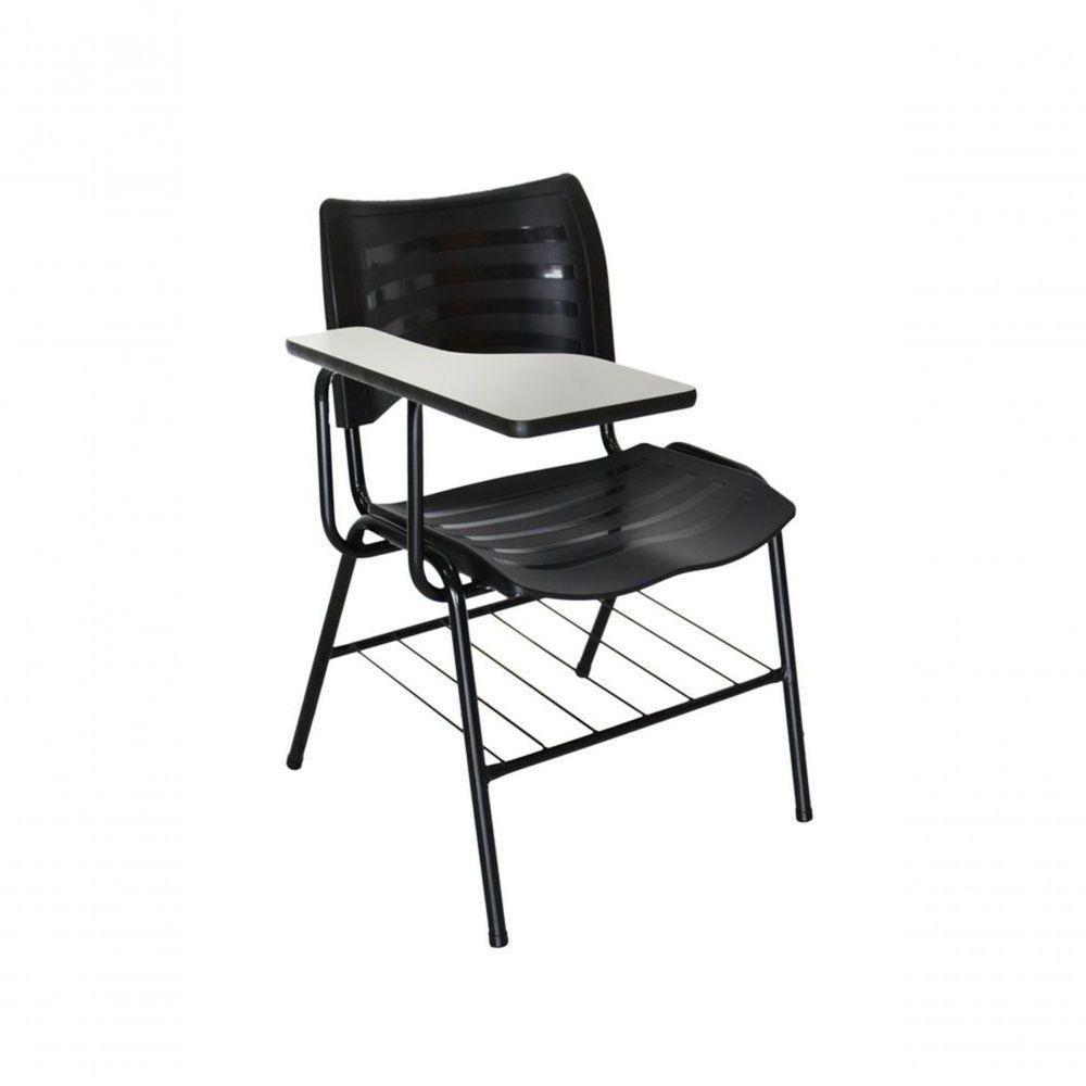 Cadeira Iso Linha Polipropileno Iso Universitária Preto - 1