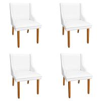 Kit 4 Cadeiras de Jantar Corino Pés Palito Branco - 3
