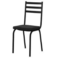 Conjunto 2 Cadeiras Tubular Europa Assento Preto - 8