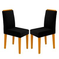 2 Cadeiras Sala De Jantar Amanda Ype Preto Vl07 - 1