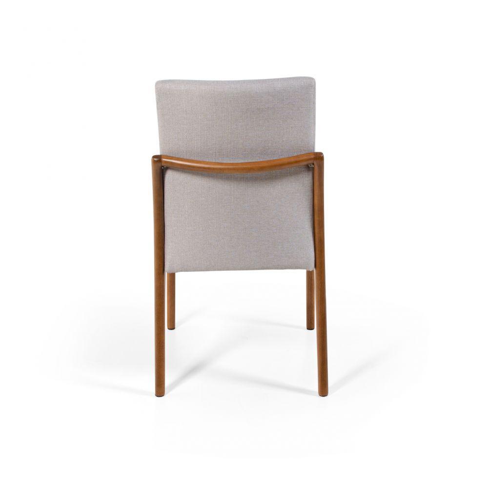 Conjunto 6 Cadeiras De Jantar Estofada Garbo Cinza Claro - 3