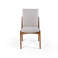 Conjunto 6 Cadeiras De Jantar Estofada Garbo Cinza Claro