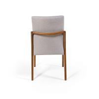 Conjunto 6 Cadeiras De Jantar Estofada Garbo Cinza Claro - 5