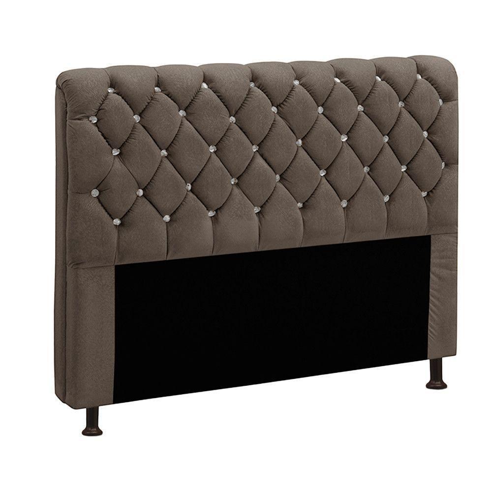 Cabeceira Fernanda 1,95 Para Cama Box King Size - Veludo Chocolate - 1