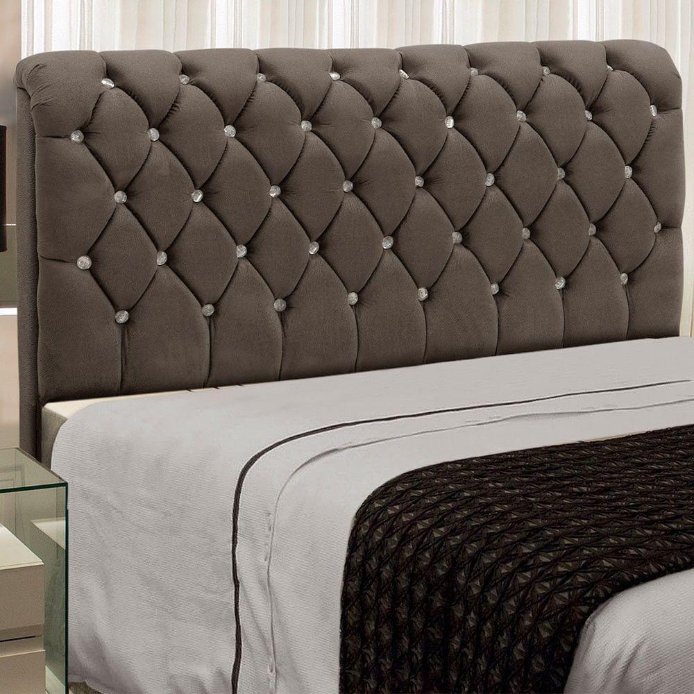 Cabeceira Fernanda 1,95 Para Cama Box King Size - Veludo Chocolate - 4