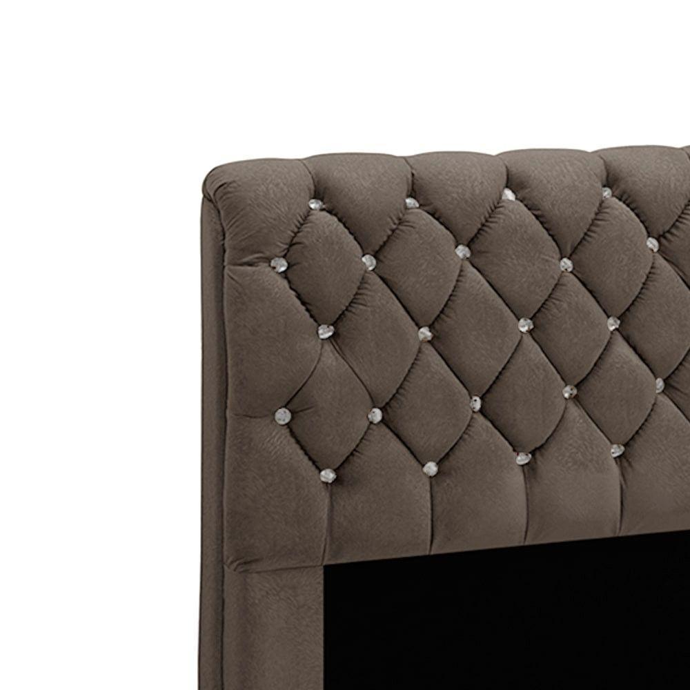 Cabeceira Fernanda 1,95 Para Cama Box King Size - Veludo Chocolate - 5