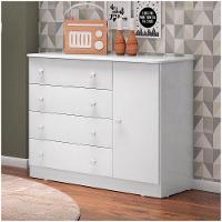 Quarto De Bebê Cômoda 2561 E Berço 1344 Doce Sonho Com Colchão Branco - 9