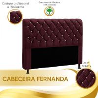 Cabeceira Fernanda 1,95 Para Cama Box King Size - Veludo Vinho - 5
