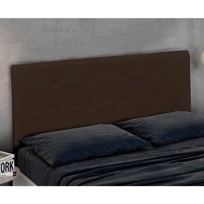 Cabeceira Luna para Cama Box Queen 160cm Corino Marrom