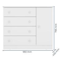 Quarto De Bebê Cômoda 2561 E Berço Mini Cama 1344 Doce Sonho Branco - 2